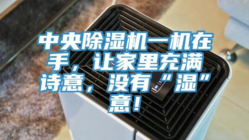 中央除濕機一機在手，讓家里充滿詩意，沒有“濕”意！
