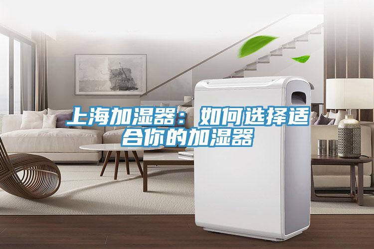 上海加濕器:如何選擇適合你的加濕器