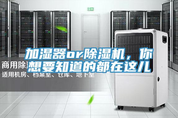 加濕器or除濕機(jī)，你想要知道的都在這兒