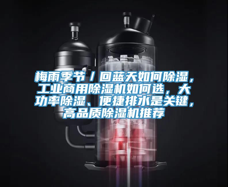 梅雨季節／回藍天如何除濕，工業商用除濕機如何選，大功率除濕、便捷排水是關鍵，高品質除濕機推薦