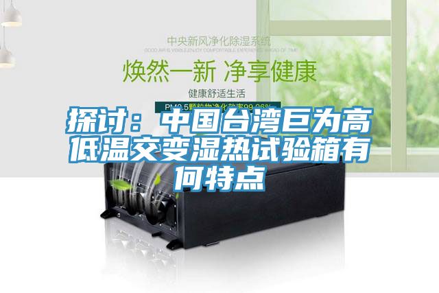 探討:中國臺灣巨為高低溫交變濕熱試驗箱有何特點