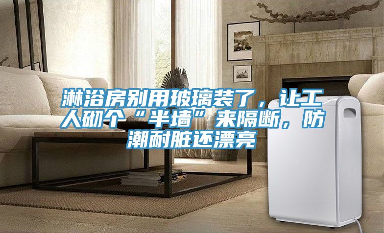 淋浴房別用玻璃裝了，讓工人砌個“半墻”來隔斷，防潮耐臟還漂亮