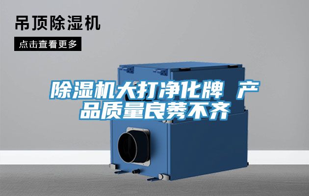 除濕機大打凈化牌 產品質量良莠不齊