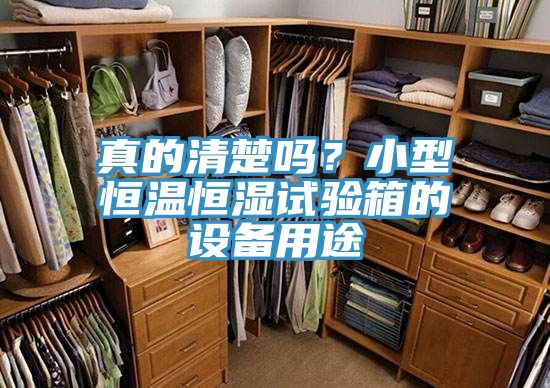 真的清楚嗎？小型恒溫恒濕試驗箱的設備用途